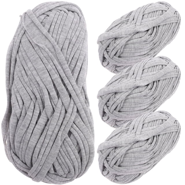 Shisuyan Fils Tressés Polyester Gris pour Fabrication de Couvertures et de Sacs 4 Rouleaux 16x2,4 Po