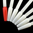 thumbnail image 2 of 2 Sets 100 Tips Coffin Ballerina Fan Shape Plastic Nail Art Tips Display Polish Board Display Practice Sticks with Metal Split Ring Holder,NT080 (Natural), 2 of 5