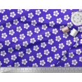 thumbnail image 2 of Soimoi Blue Poly Georgette Fabric Artistic Floral Print Sewing Fabric Yard 52 Inch Wide, 2 of 3