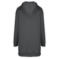thumbnail image 4 of BADHUB Liquidation de Chandails à Capuchon pour Femmes Robe à Capuchon Surdimensionnée à Manches Longues avec Cordon, Robe Chandail à Capuchon de Couleur Unie Tunique Décontractée Ample avec Poches Offres des Fêtes, 4 of 5