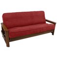 thumbnail image 1 of Solid Microsuede Double Corded 8 to 9-inch Full Futon Cover - Cardinal Red, 1 of 1
