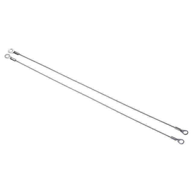 Unique Bargains Oeillets de Cordon en Acier Inoxydable 2mmx30cm Corde Métallique à Extrémité 10 Pack