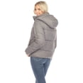 thumbnail image 3 of White Mark Women's Zip Hooded Puffer Jacket with Pockets, 3 of 7