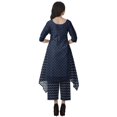 thumbnail image 4 of Moomaya Ensemble Kurti Kurta Pantalon pour Femmes Col Bateau Imprimé Robe 2 Pcs Tenue Ethnique, 4 of 6