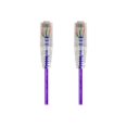 thumbnail image 2 of Monoprice SlimRun - Câble de Patch - RJ-45 (m) vers RJ-45 (m) - 1 Pi - UTP - CAT 6 - Démarré, Relevable, Sans Accroc, Échoué - Violet, 2 of 2