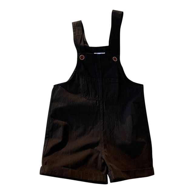 Plebaso Combishort d'Été Sans Manches pour Filles Couleur Unie Décontractée avec Bretelles Spaghetti et Poches