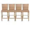 thumbnail image 1 of Bowery Hill Tabourets de Bar en Osier - Ensemble de 4, Caramel, 1 of 2