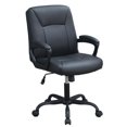 thumbnail image 1 of Poundex Furniture Modern Faux Leather Office Chair in Black Color, 1 of 7