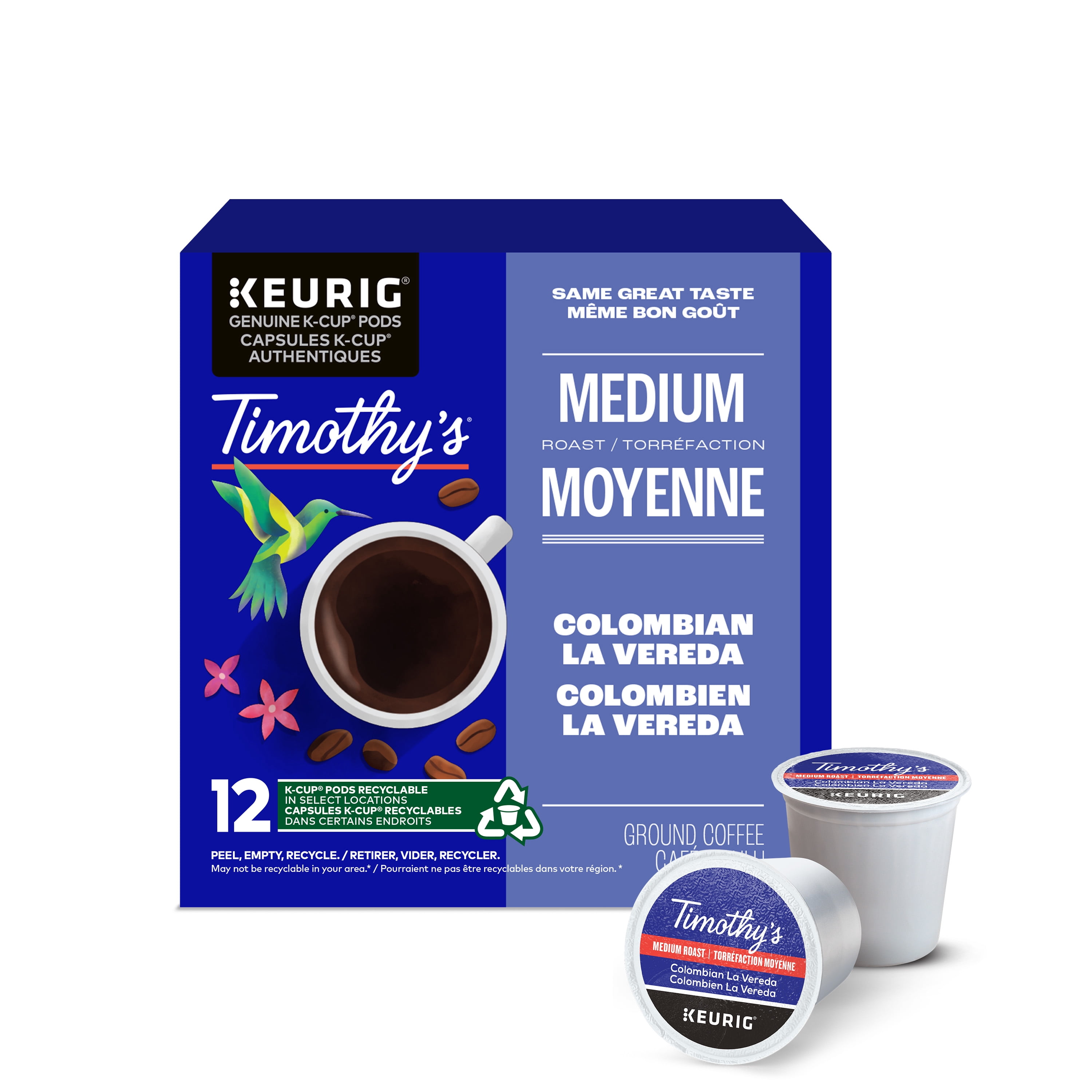 Timothy’s Colombian La Vereda, Medium Roast, K-Cup Coffee Pods