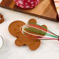 thumbnail image 3 of Holiday Time Silicone Spoon Rest, Gingerbread Cookie Shaped, Brown, 3 of 8