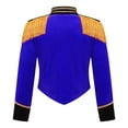 thumbnail image 2 of Aislor Veste à Manches Longues en Velours avec Franges pour Enfants Cirque Groupe de Marche Batteur Uniforme Bleu 4, 2 of 6