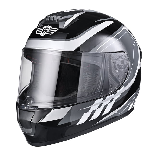 AHR RUN-F3 Full Face Motorcycle Helmet DOT Approved Lightweight Street Bike Touring Racing S