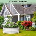 thumbnail image 4 of GloryStar 2 - Pack Round Galvanized Raised Garden Bed - 2FT/3FT/4FT Sizes - Outdoor Flower & Vegetable Bed - Heavy - Duty & Open - Bottom Design, 4 of 9