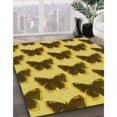 thumbnail image 3 of Ahgly Company Tapis d'Intérieur Rectangulaire Transitionnel Jaune Lavable à la Machine, 7 Pieds x 9 Pieds, 3 of 7