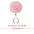 thumbnail image 3 of facefd Fuzzy Ball Keychain Supple Comfortable Lovely Key Rings Adorable Practical Key Chains Women for Children Adults Elderly Students Pink 6cm, 3 of 5