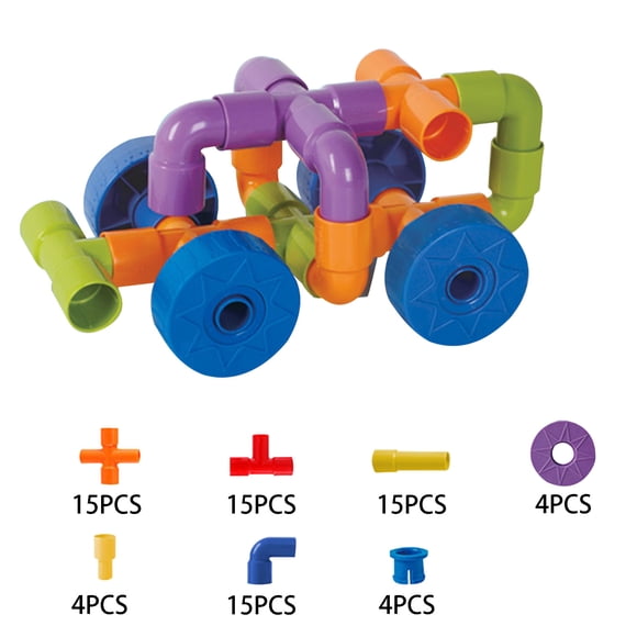 Leutsin Water Pipe Horn Sound Wheel Building Block Toy Puzzle Plug Male And Girl