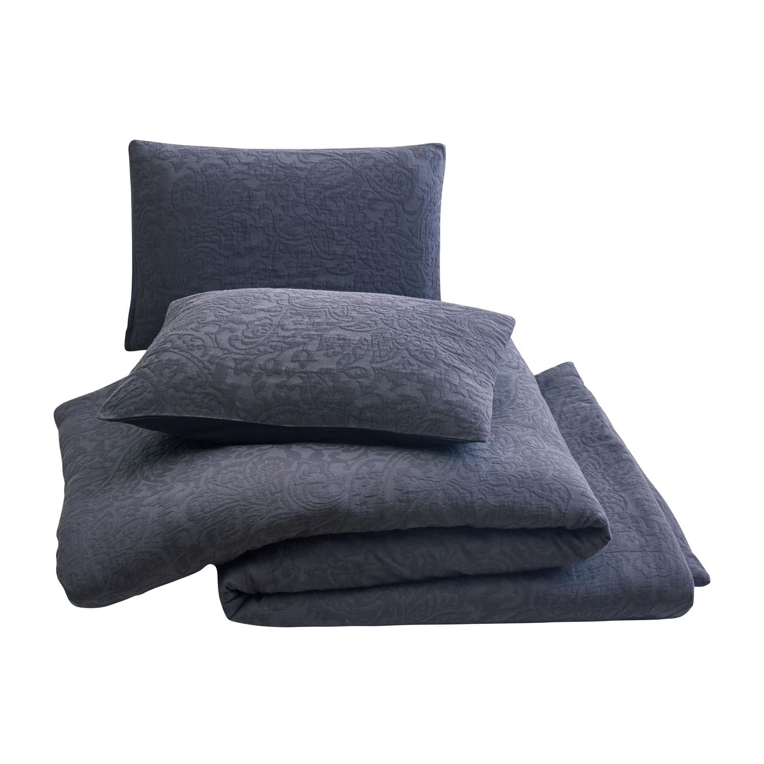 Better Homes & Gardens Paisley Matelasse 3-Piece Comforter Set, Grey, King, All Ages