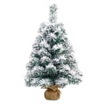 thumbnail image 1 of 2 ft Flocked Pine Artificial Christmas Tree,Christmas Tree Desktop Christmas Lighting Decoration 30 Lights Christmas Tree Christmas Decoration Snowy Christmas Tree, 1 of 6