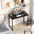 thumbnail image 2 of Gymax 40-Inch Small Computer Desk Home Office PC Workstation w/ Heavy-duty Metal Frame Black, 2 of 6