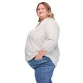 thumbnail image 4 of Lane Bryant Women's Plus 3/4 Sleeve Blouse, 4 of 6