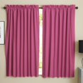 thumbnail image 1 of Blazing Needles Twill Drapery Panel (Set of 2), 63" by 52", Bery Berry, 1 of 2