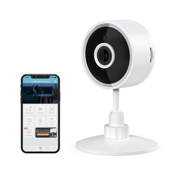 Instachew PurrSight Mini Wi-Fi 2K HD Pet Camera, Indoor Security Camera with App for Cats and Dogs