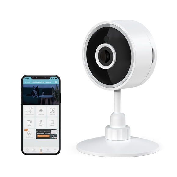 Instachew PurrSight Mini Wi-Fi 2K HD Pet Camera, Indoor Security Camera with App for Cats and Dogs