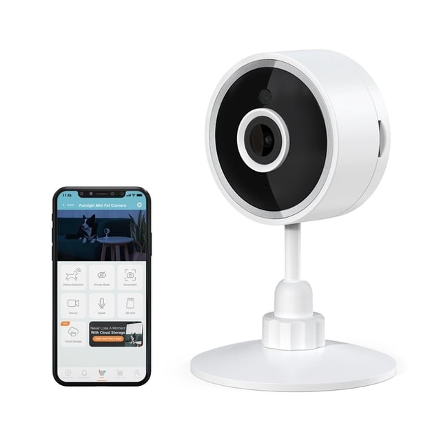 Instachew PurrSight Mini Wi-Fi 2K HD Pet Camera, Indoor Security Camera with App for Cats and Dogs