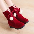 thumbnail image 1 of LSLJS Bottes de Neige pour Femmes Bottes d'Hiver Talon Rehaussé Isolation en Peluche Bottes Mi-Longues Extérieur Bout Rond Chaussures à Enfiler Bottes Décontractées, 1 of 7