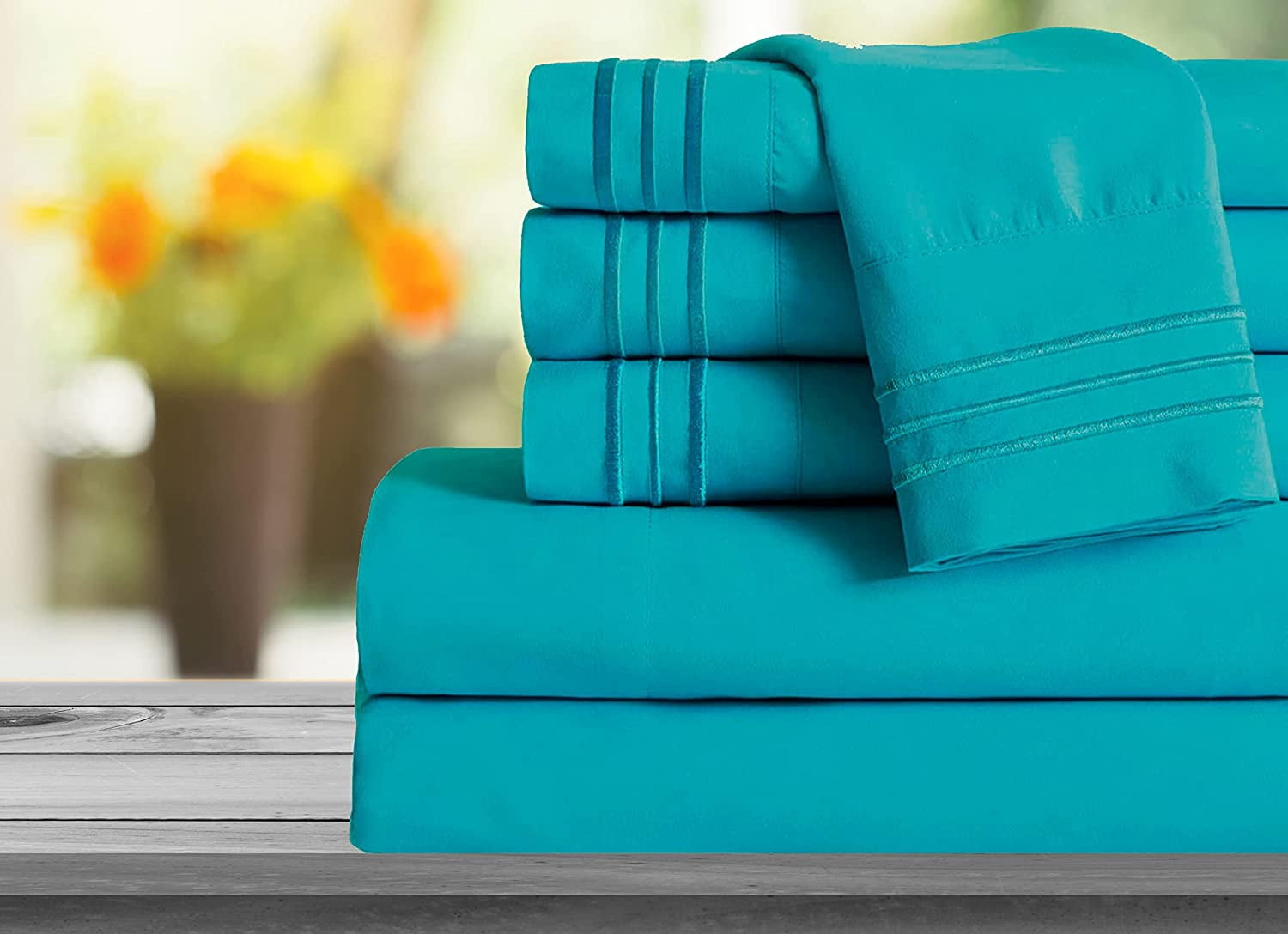 Mocassi 1800 Series Sheet Set 2 Pieces Pillowcases, Standard Size - Turquoise