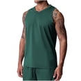 thumbnail image 1 of Timegard Tank Tops Men V Neck Breathable Sleeveless Loose Workout Tee Solid Color Athletic Shirts Top, 1 of 7