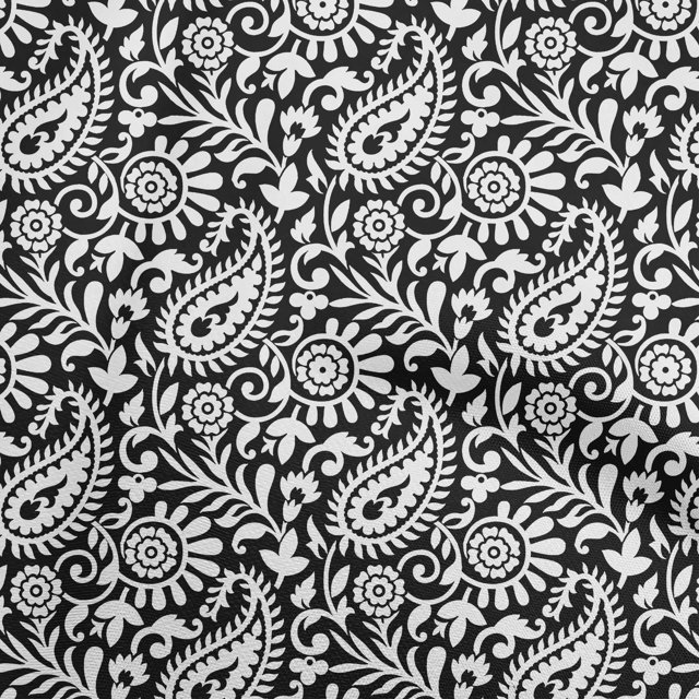 oneOone Cotton Poplin Black Fabric Block Sewing Craft Projects Fabric Prints By Yard 56 Inch Wide