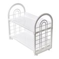 thumbnail image 2 of Tabletop Shelf Organizer, Desktop Storage Rack White  for Office for Home, 2 of 7