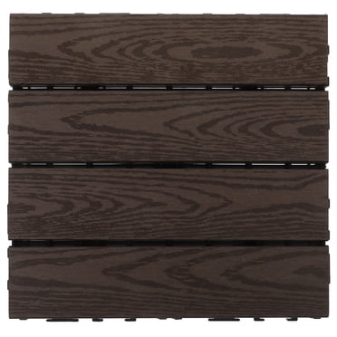 Tuile de Terrasse Emboîtable pour Balcon et Cour Arrière, Tuile de Sol en Plastique pour Terrasse, Décoration de Cour, Tuile de Sol