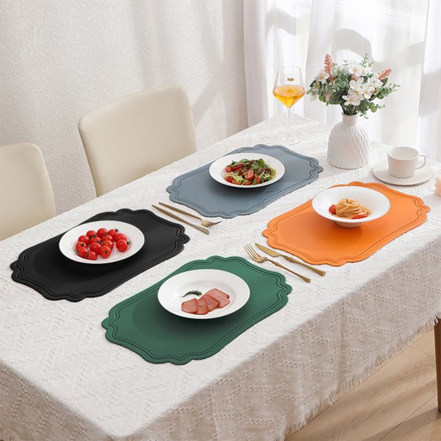 Sentmoon Napperons Napperon Vintage en PVC Napperons Sensation Scandinave Isolation Thermique Napperons Résistants à l'Huile Napperons de Style Occidental Napperons Lavables jusqu'à 40 % de Rabais
