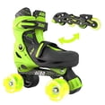 thumbnail image 2 of Yvolution Neon Combo Skates | 2-1 Quad and Inline Skates for Kids with LED Wheels | Adjustable Sizing (Green, 12-2), 2 of 10