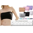 thumbnail image 3 of Fortune Women Bra Plus Size Strapless Bra Bandeau Tube Removable Padded Bra, 3 of 8