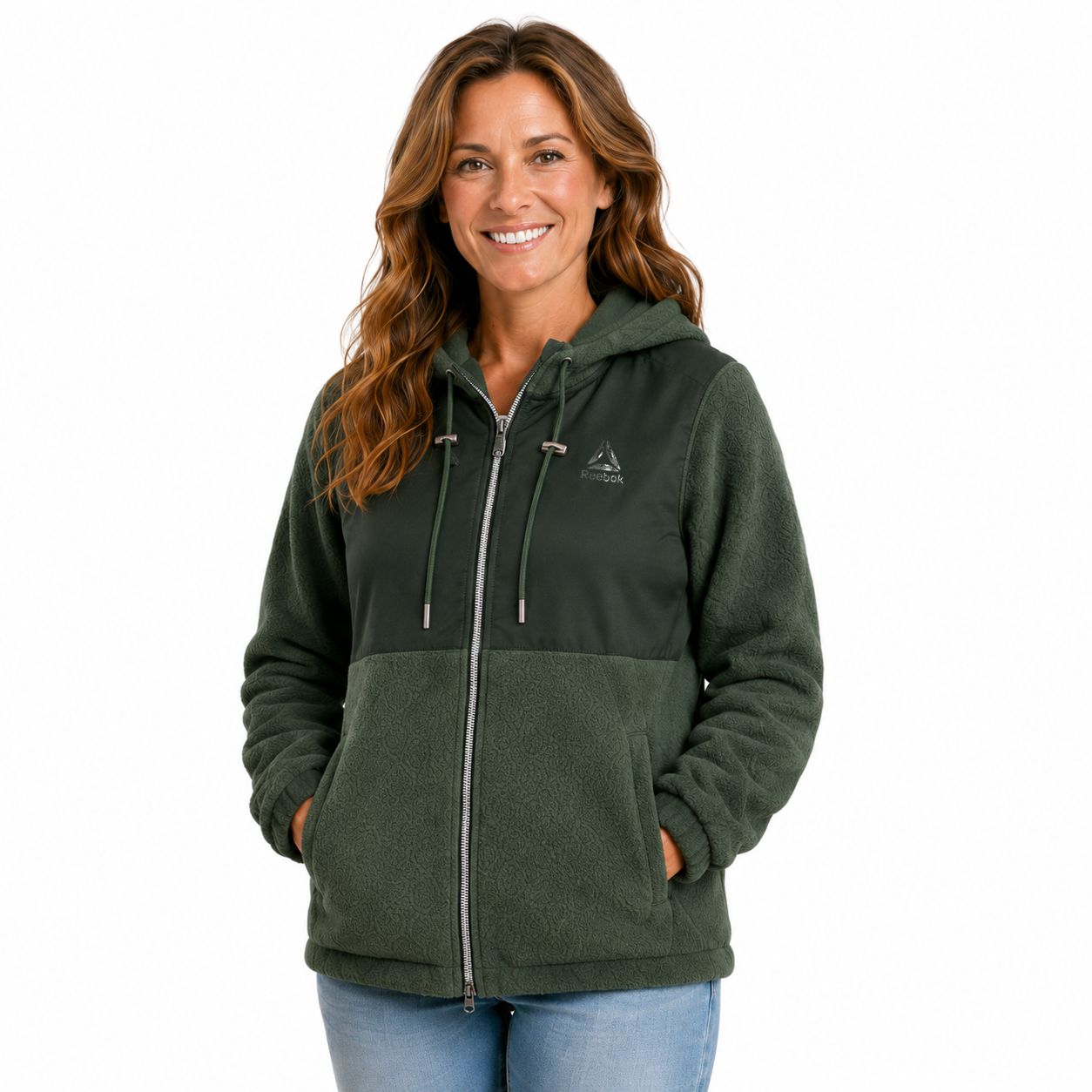 Reebok – Veste en polaire mixte pour femme, tailles TTP à TTG