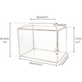thumbnail image 3 of Small .‘‘ x .‘‘ x .‘‘ Glass Card Box with Slot & Lock for Wedding Reception Geometric Clear Envelops Box Suitable for x es Cards Gold (Slot Length cm) Handmade, 3 of 8