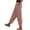 Pink, variant on LOVZFMLL Women's Pants, Elastic Waist Summer Solid Casual Pocket Outing Full Length Pants Black, 2XL