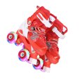 thumbnail image 1 of tredstone Patins à Roulettes Roses 2 Pcs pour Filles Confortables et Respirants Roue en Caoutchouc PU à Éclat Complet/taille style Rouge Pailleté, 1 of 6
