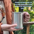 thumbnail image 3 of Portable Stainless Steel Camping Cup with Lid, Scale Rust Prevention Foldable Camping Cup, Camping Coffee Pot for Outdoor Hiking Camping Backpacking[500ml], 3 of 9