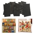 thumbnail image 4 of Quilting Fabric, 5pcs Cotton Craft Fabric Bundle Patchwork Pre-Cut Quilt Squares Black, 4 of 9
