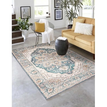 ECARPET Legacy Traditionnel Tapis pour salon, chambre, salle à manger, entrée, couloir et plus encore.