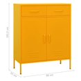 thumbnail image 4 of vidaXL Storage Cabinet Mustard Yellow 80x35x101.5 cm Steel, 4 of 5