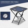 thumbnail image 4 of Zero Gravity Chair Set of 2 Patio Chair with Side Table Cupholders and Pillows for Pool, Backyard, Lawn, Beach, Blue, 4 of 7