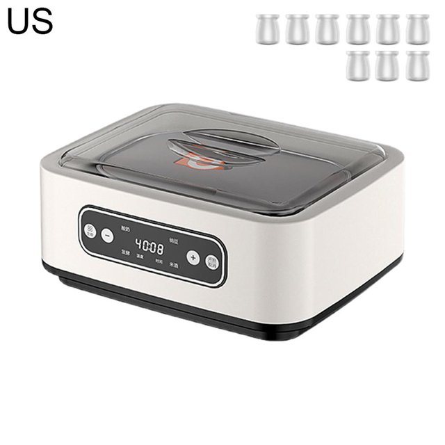Stainless Steel Yogurt Maker Machine with Temperature Control and 36 Hours Adjustable Time for Home Use