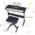 thumbnail image 3 of Gymax 61-Key Electronic Keyboard Piano Starter Set w/Stand Bench Headphones, 3 of 10