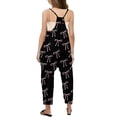 thumbnail image 4 of Girls Overall Bow Print Rompers for Girls Sleeveless Overalls with Side Pockets Girls Jumpsuits Size 8-10 Y, 4 of 6