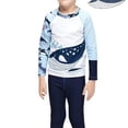 thumbnail image 4 of MIASHUI Toddler Boys UPF 50+ Sun Protective Two Piece Swim Set Long Sleeve Rashguard and Trunks for Beach Surf Pool Blue,5-6 Years, 4 of 8